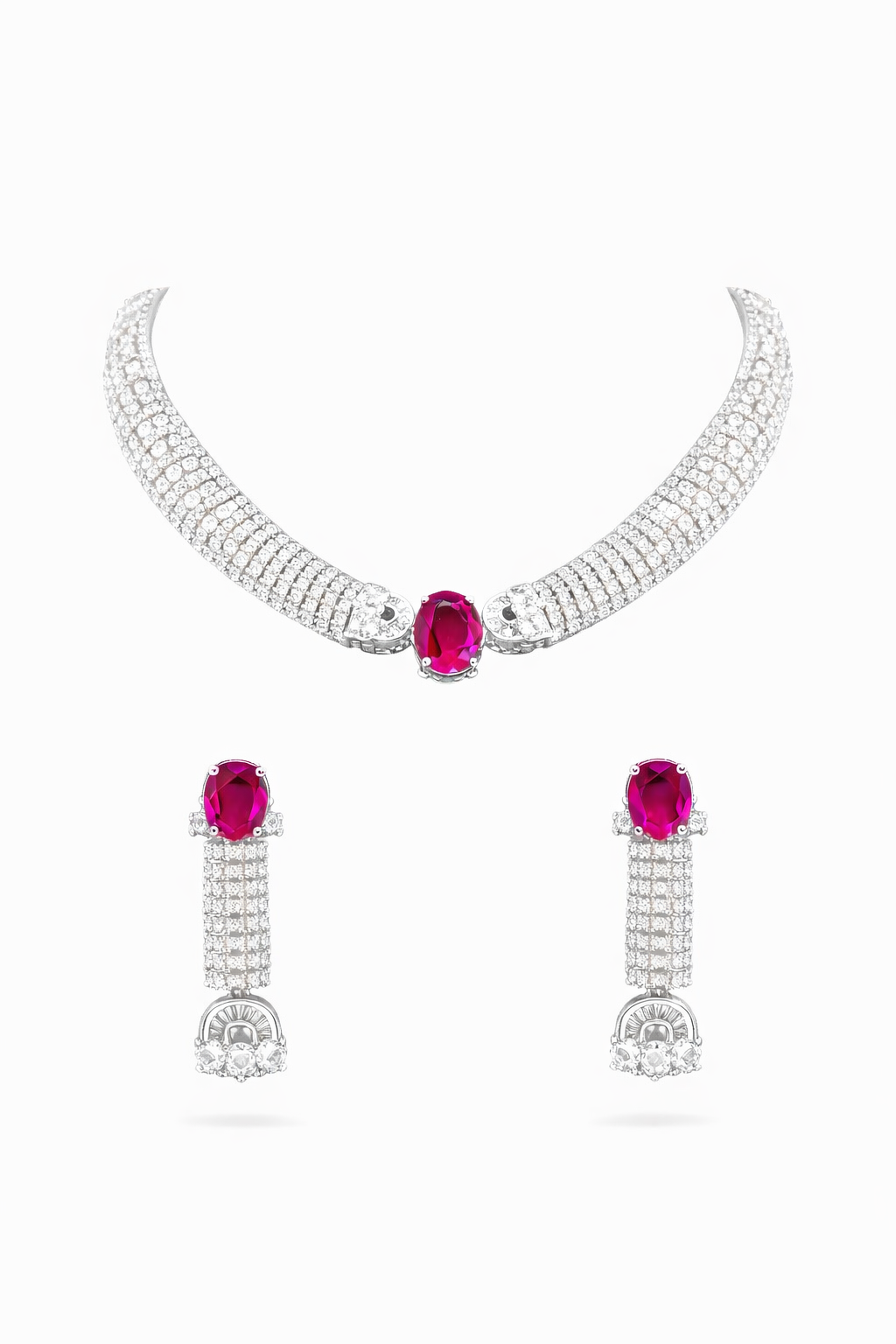 Sharvi Seraphina Diamond Necklace Set