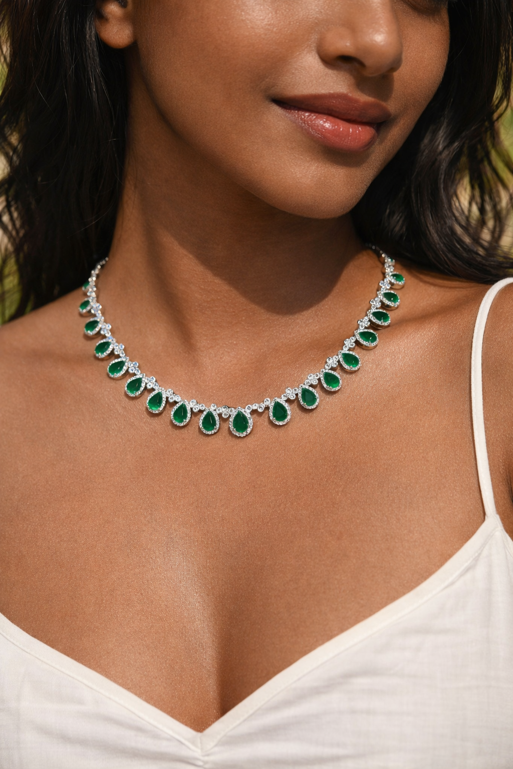 Sitara Ivy Emerald Diamond Necklace