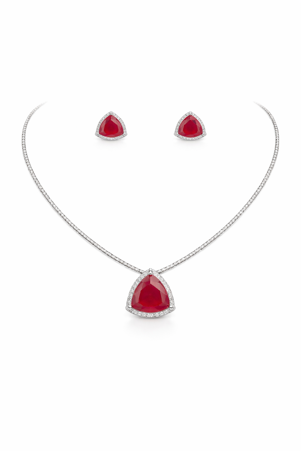 Elara Tria Gem Necklace Set