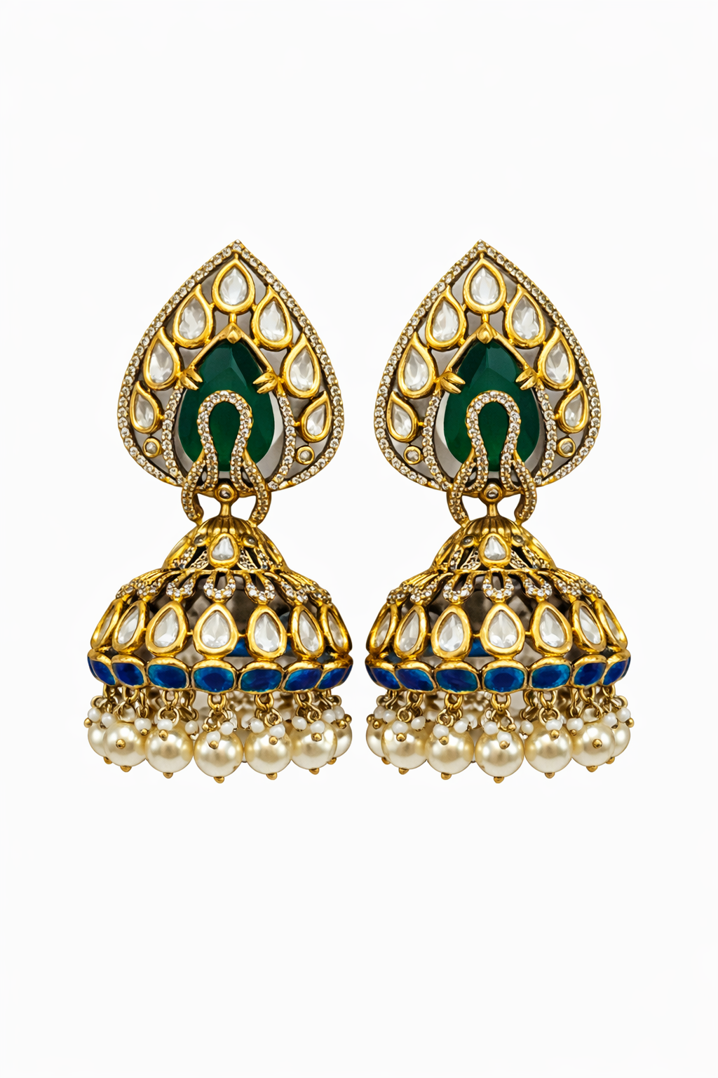 Kiara Polki Jhumka Earrings