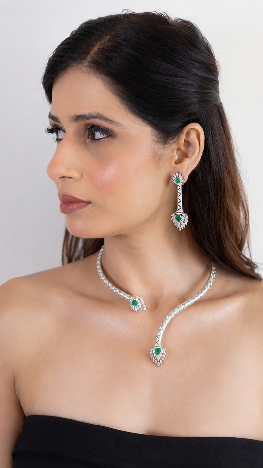 Seraphina Emerald Luxe Collar Set