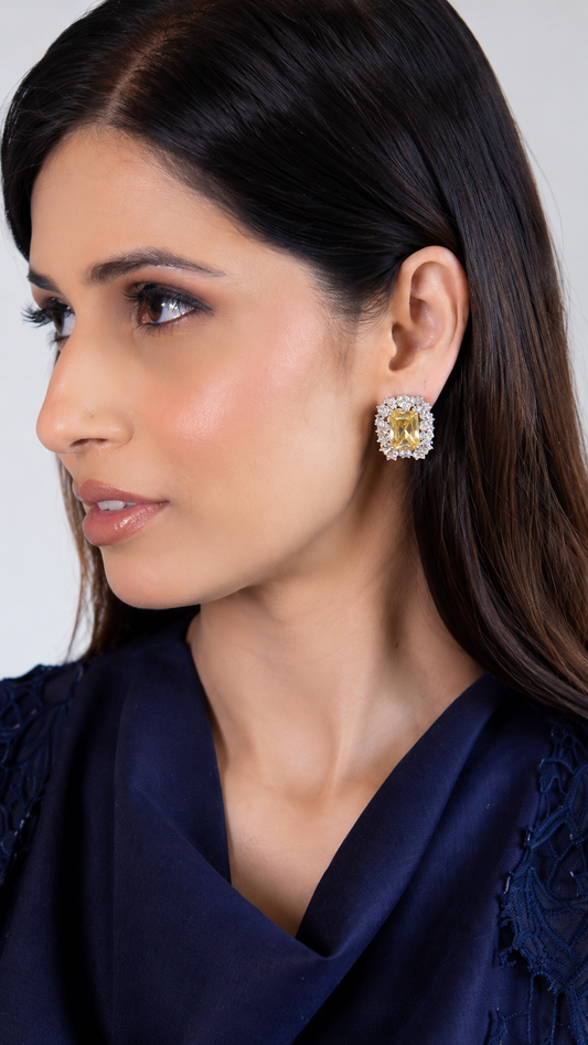 Golden Aura Regal Stud Earrings