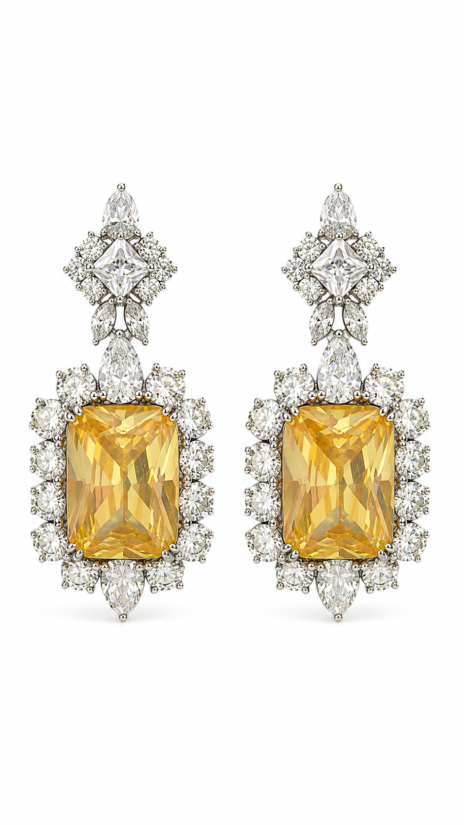 Lemon Regent Royale Statement Earrings