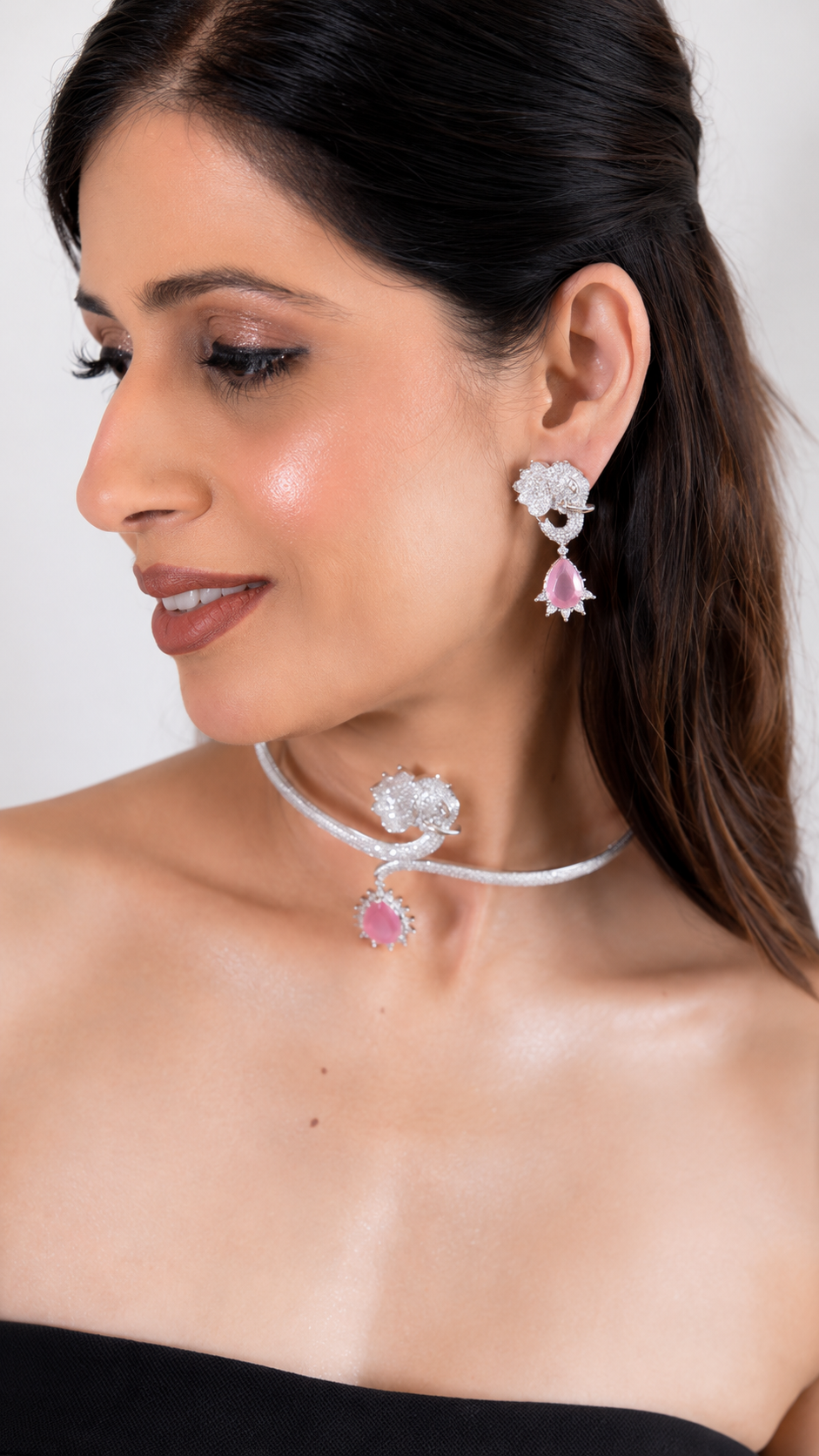 Blush Royale Elephant Luxe Collar Set