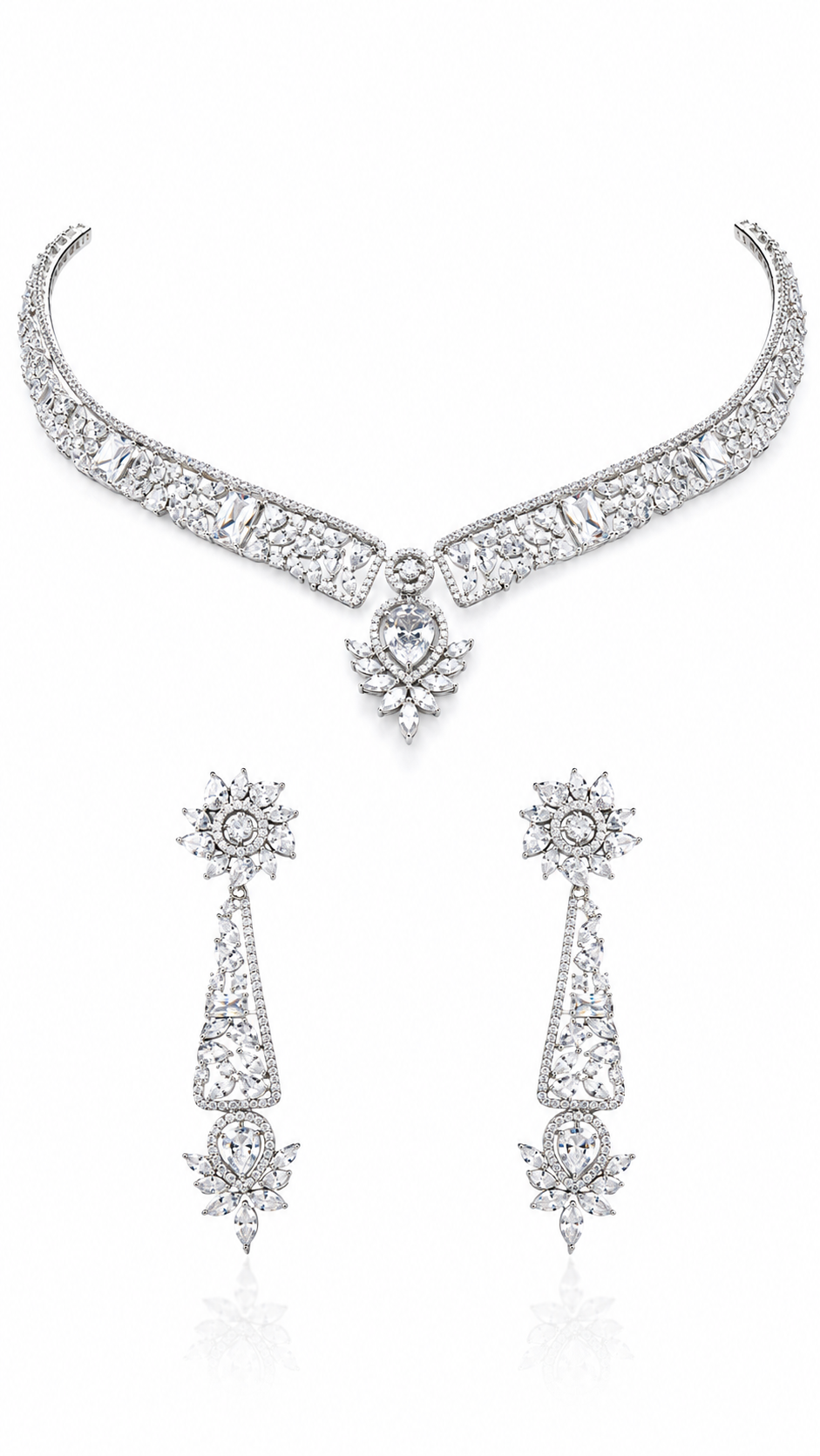 Celestine Royale Crystal Collar Set