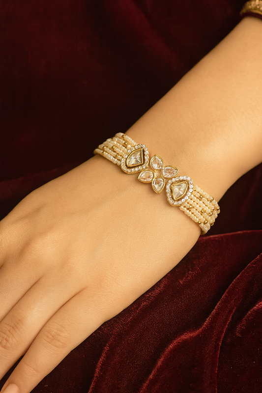 Ethereal Kundan Pearl Bracelet