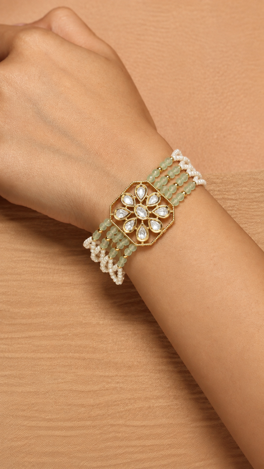 Aurelia Sage Pearl Bracelet