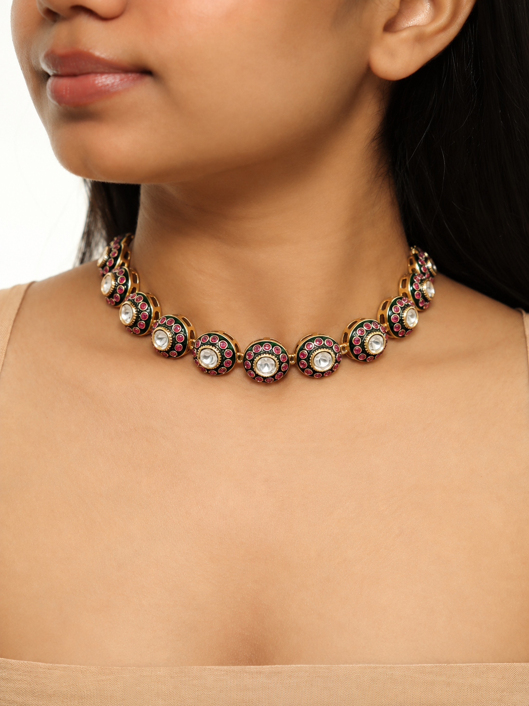 Ruhani Ruby Kundan Choker Set