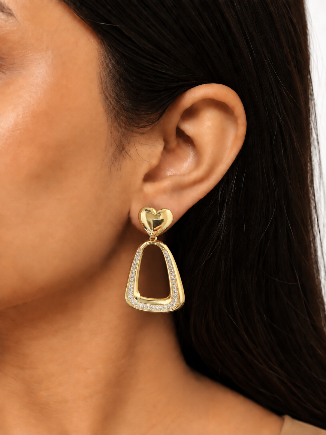 Aurelia Heart Halo Statement Earrings