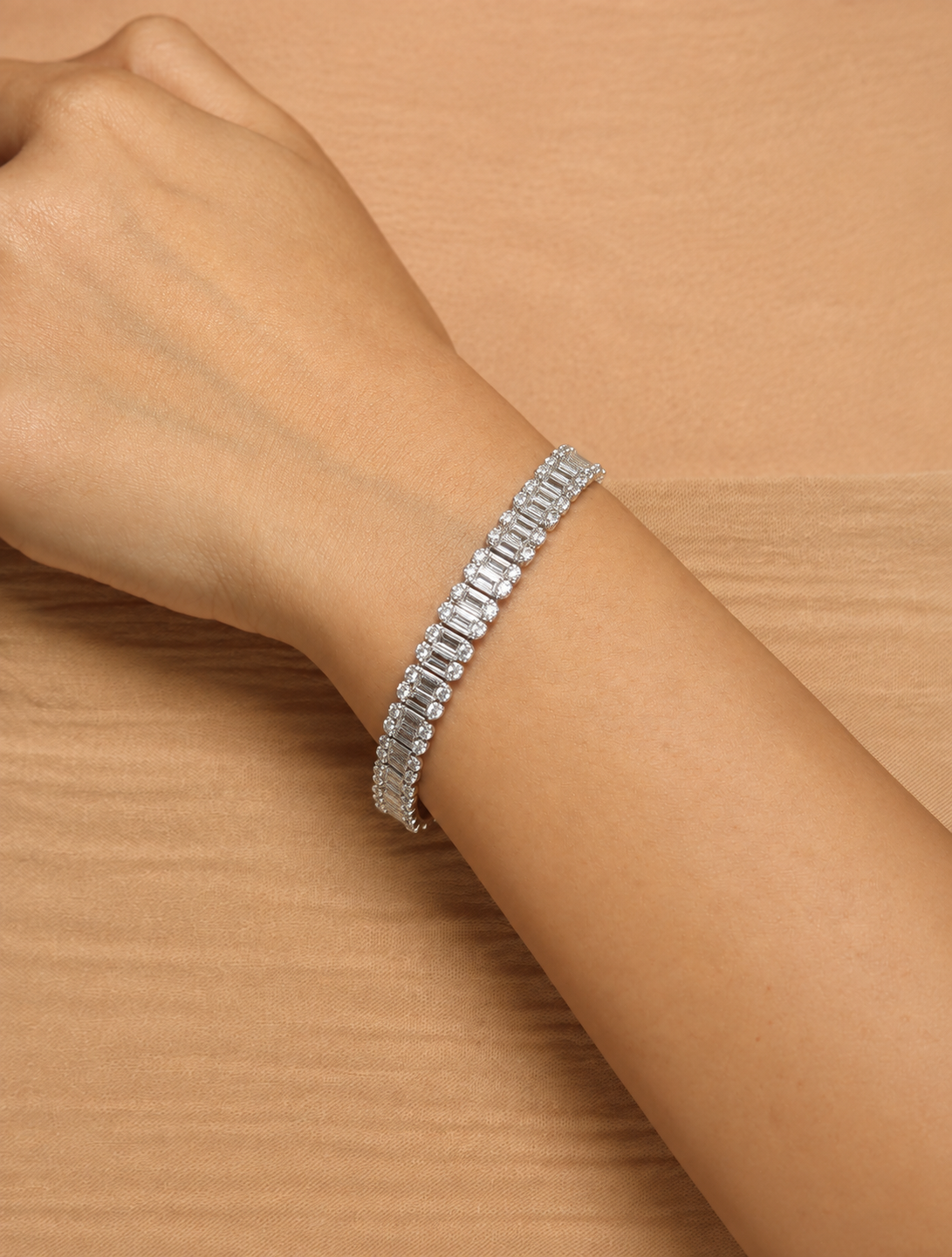 Celestia Baguette Tennis Bracelet