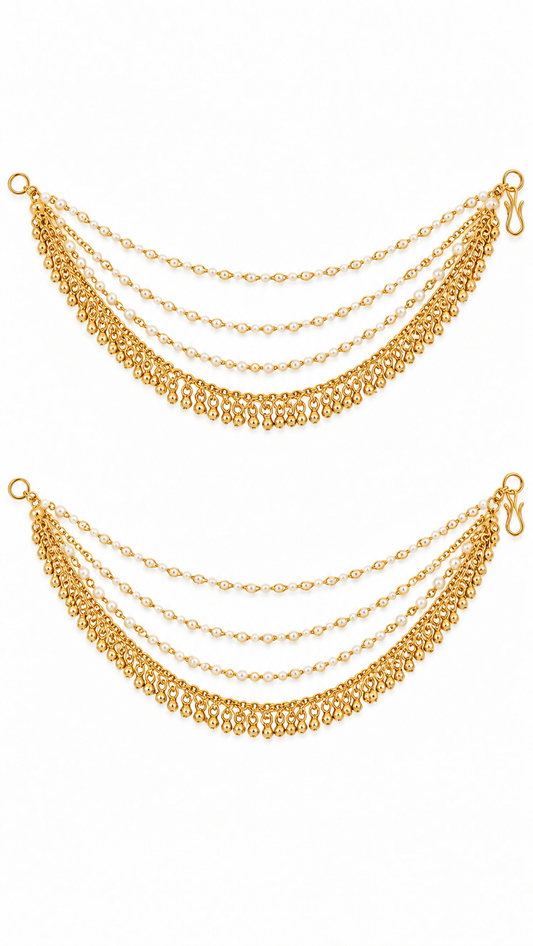 Meher Pearl Cascade Ear Chain