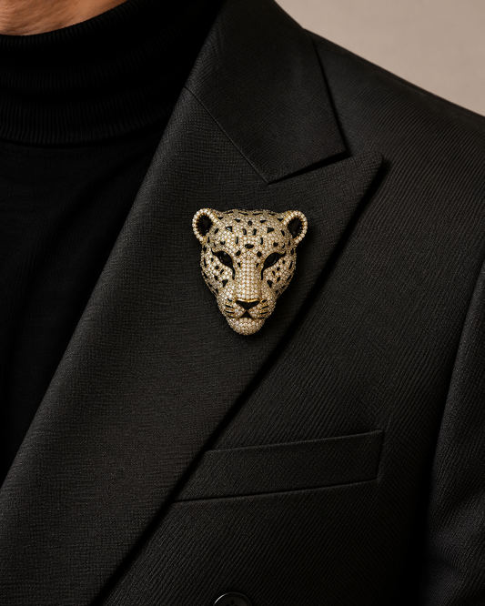 Leopard Royale Crystal Brooch
