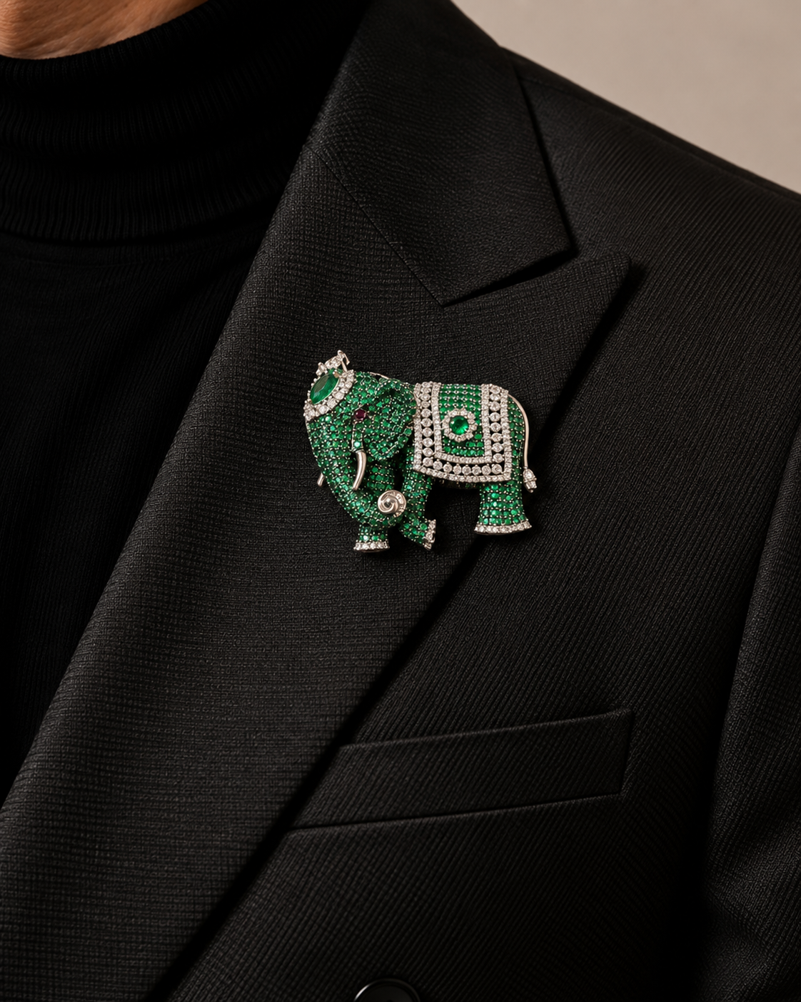 Gajraj Emerald Heritage Brooch