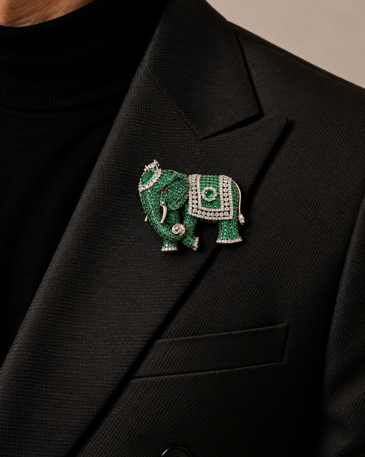 Gajraj Emerald Heritage Brooch