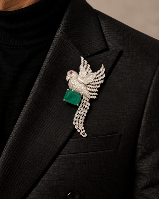 Emerald Phoenix Royale Brooch