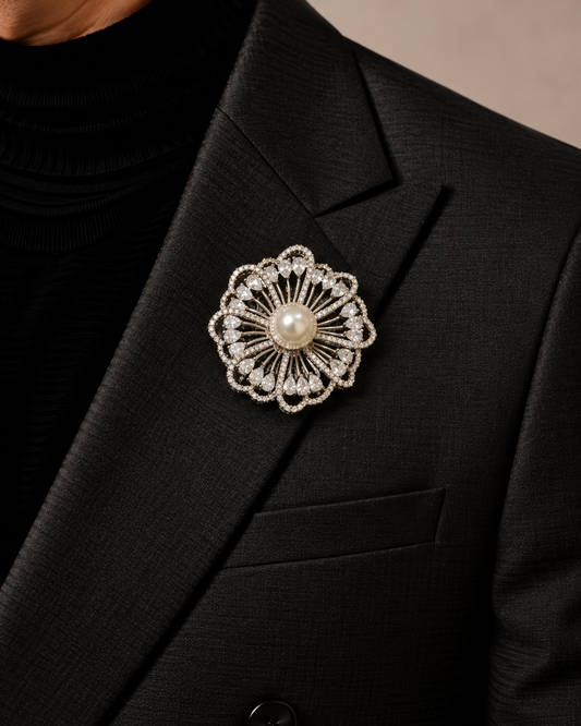Pearl Radiance Bloom Brooch