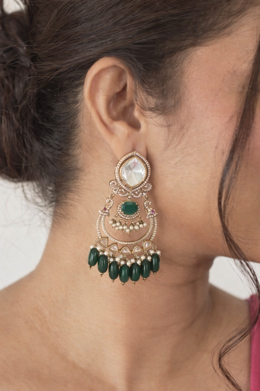 Ziva Mehr Chand Polki Earrings