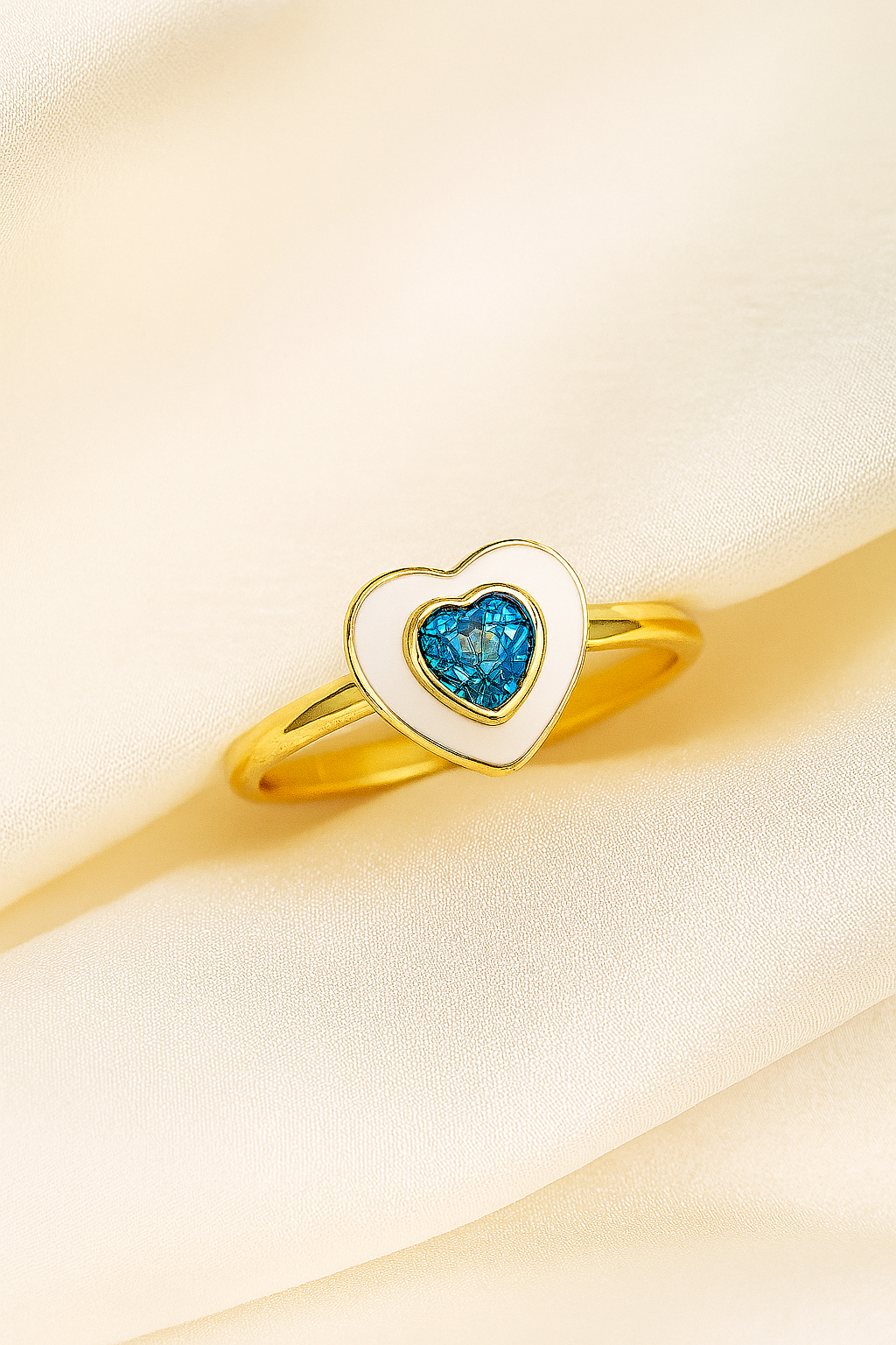 Moonmilk Heart Ring