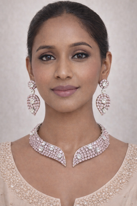 Rose Paris Collar Necklace Set