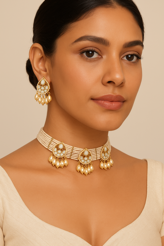 Prananya Choker Set With Earrings