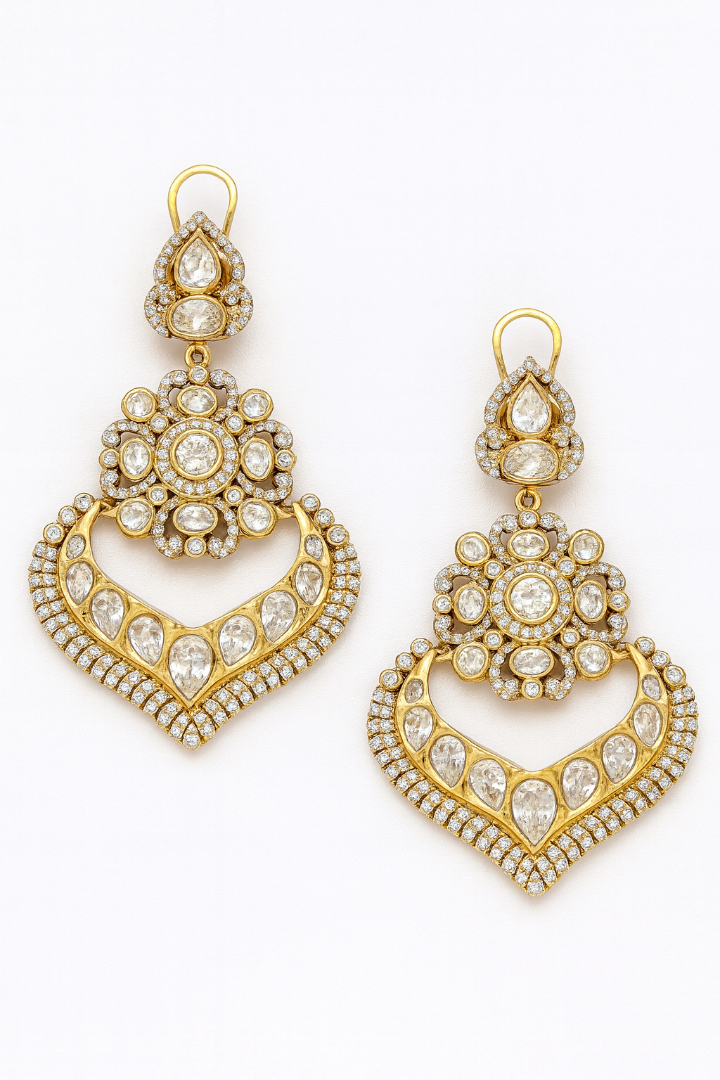 Crystal Regent Chandbali Earrings