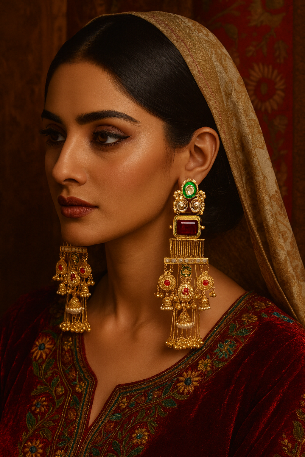 Regal Kashmiri Heritage Danglers