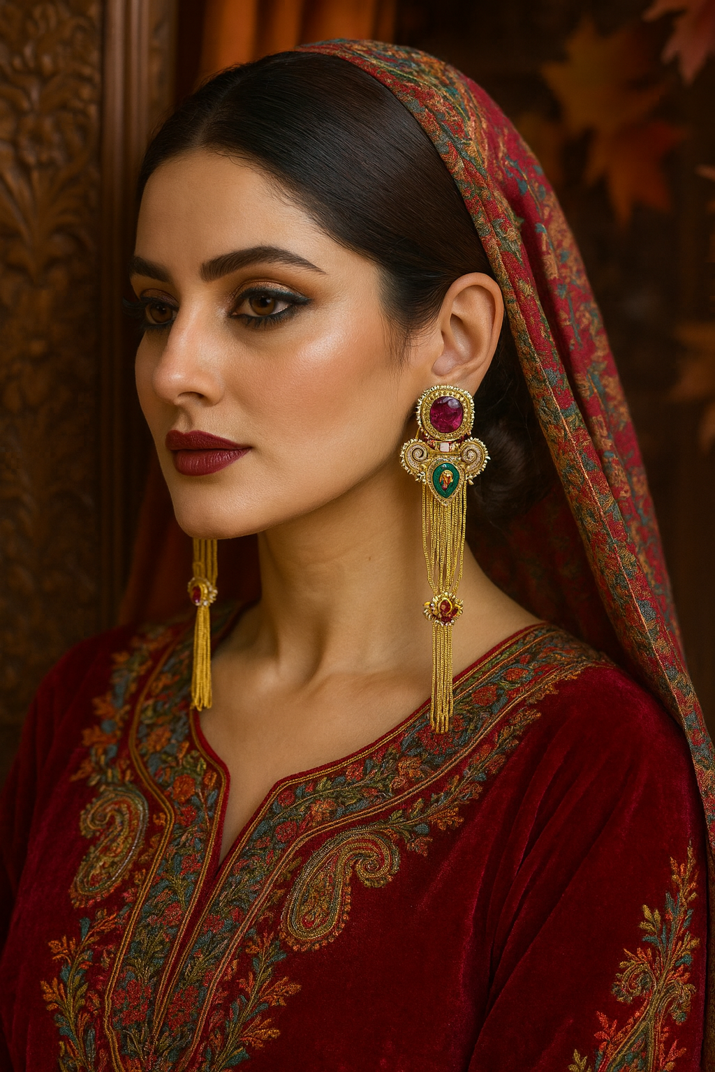 Kashmiri Regal Tassel Earrings