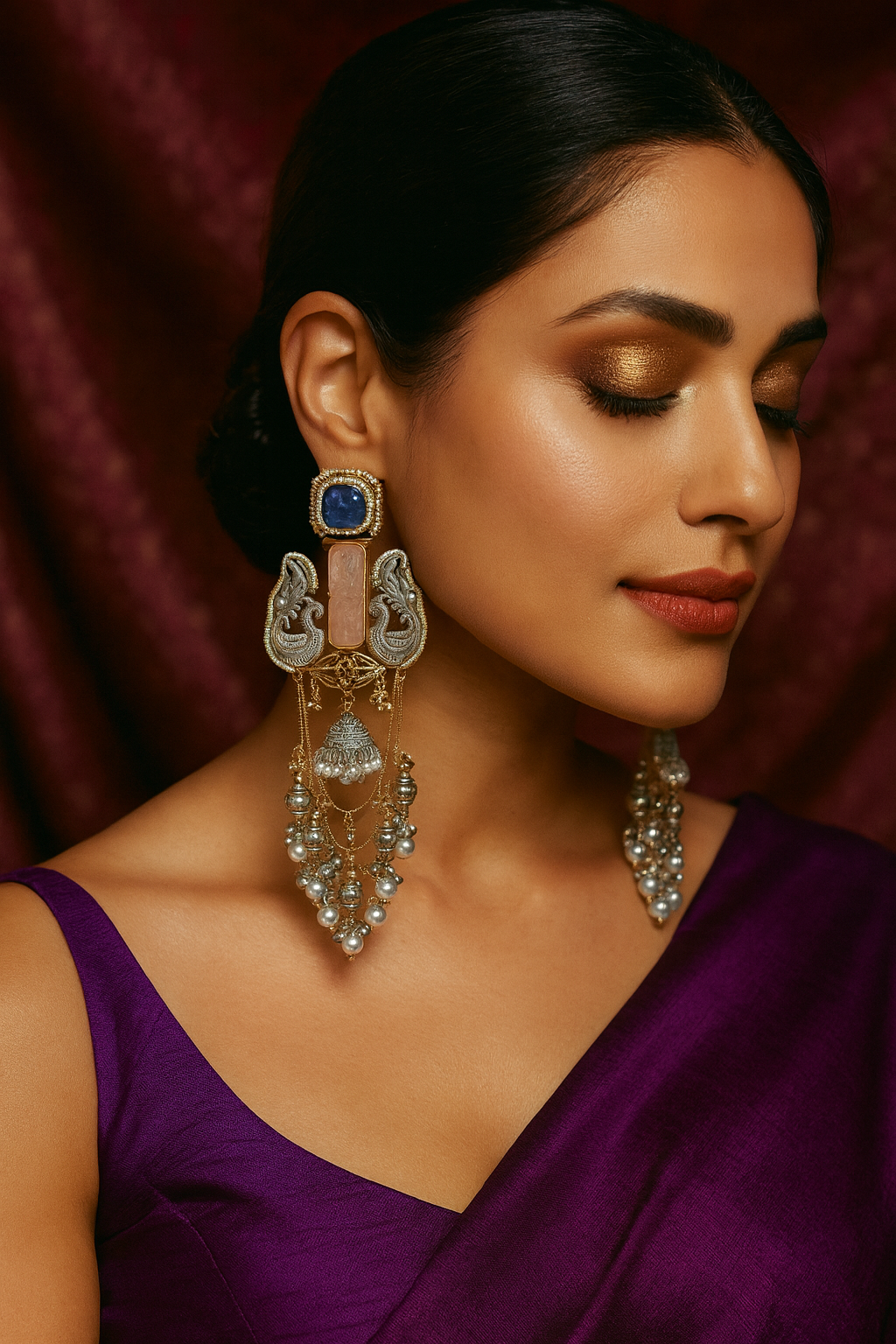 Royal Peacock Harmony Jhumkas