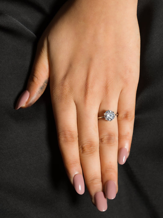 Classic Solitaire Glow Ring
