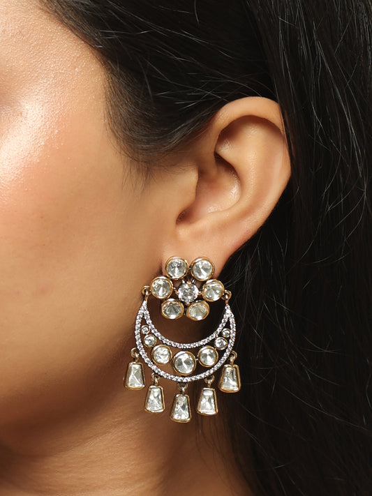 Aafreen Polki Chandbali Earrings