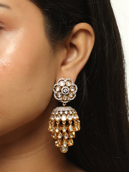 Meher Polki Cascade Jhumka Earrings