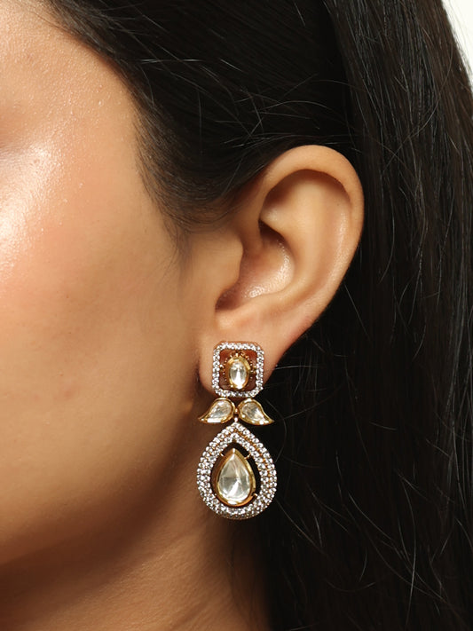 Elina Polki Teardrop Earrings