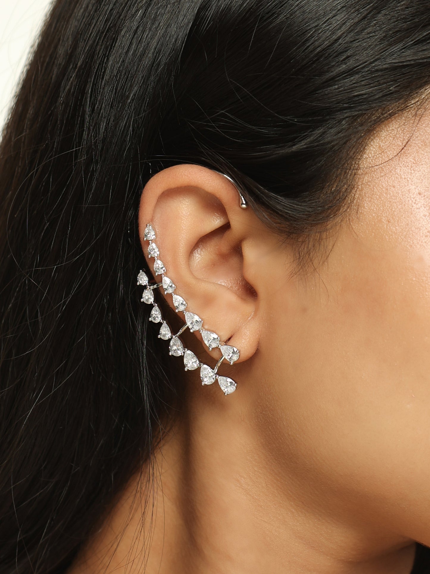 Celeste Crystal Cascade Ear Cuff