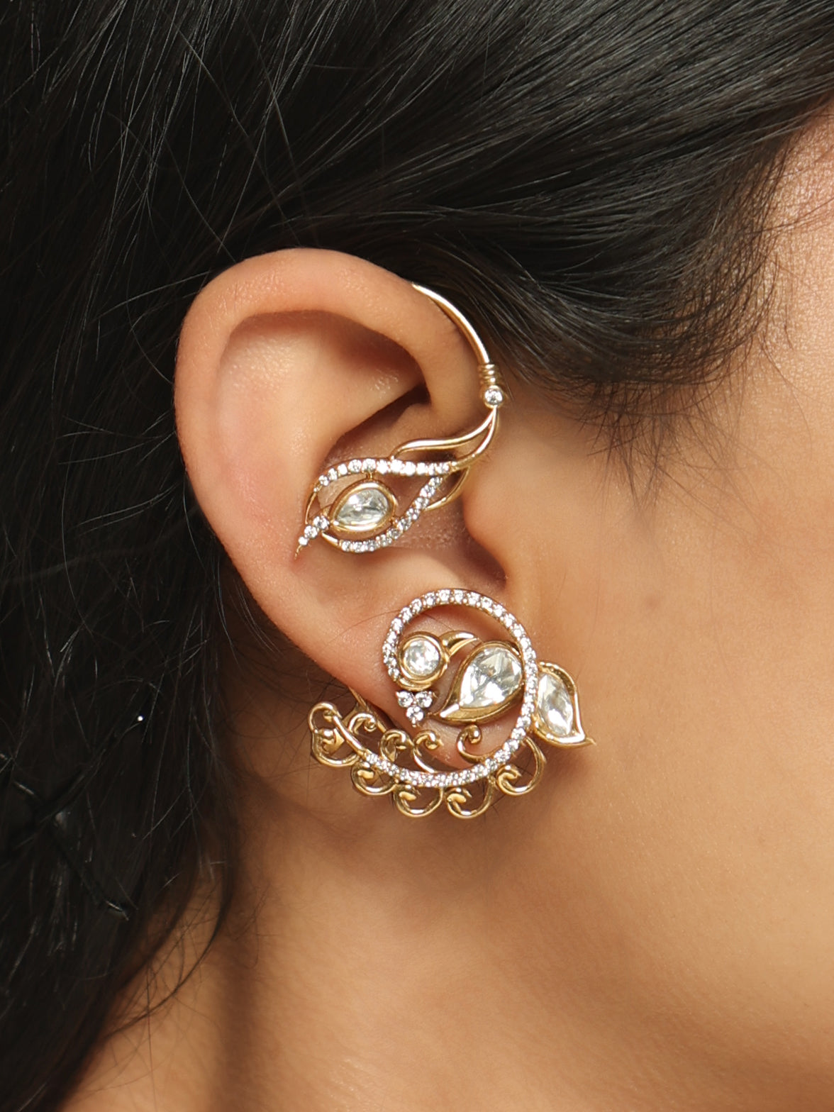 Nayra Polki Ear Cuff Set