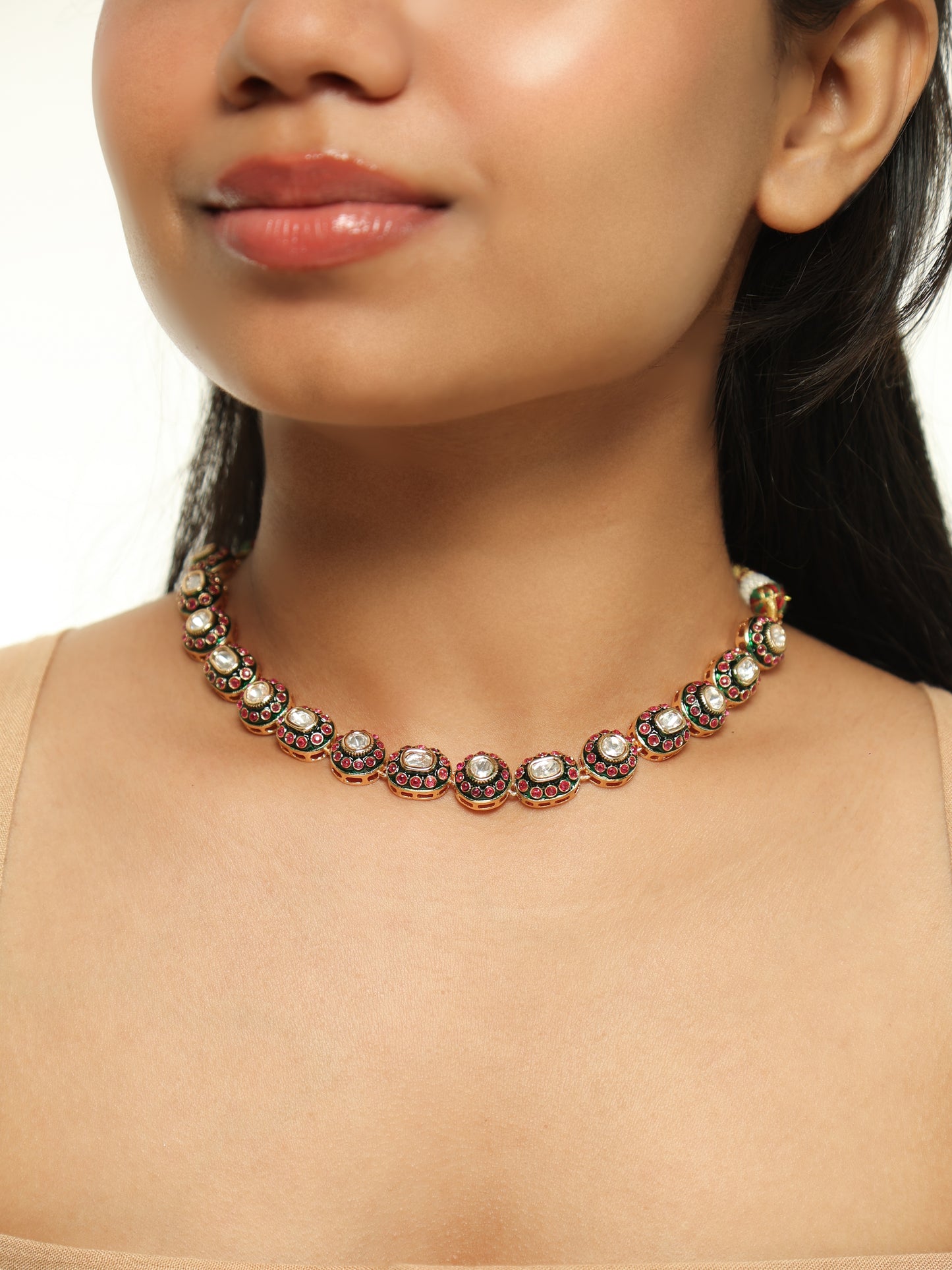 Meher Ruby Polki Necklace Set