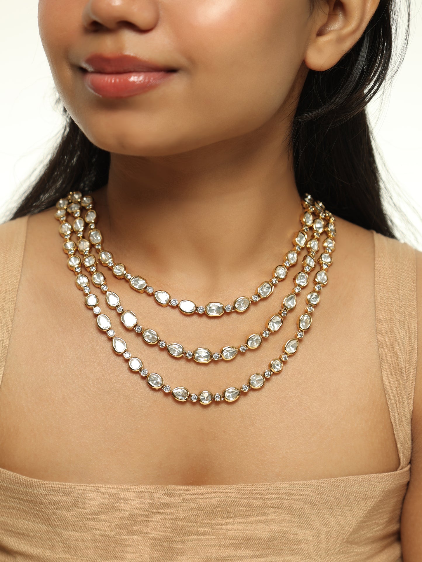 Zoya Polki Layered Necklace Set