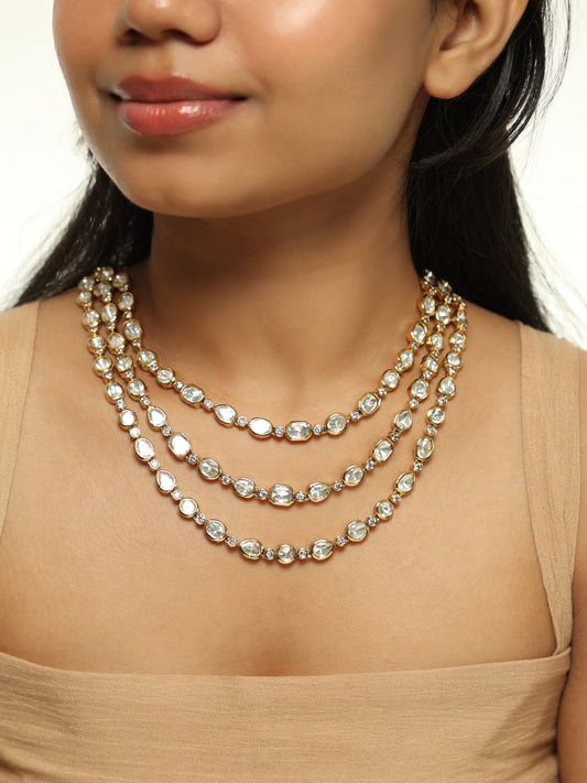 Zoya Polki Layered Necklace Set