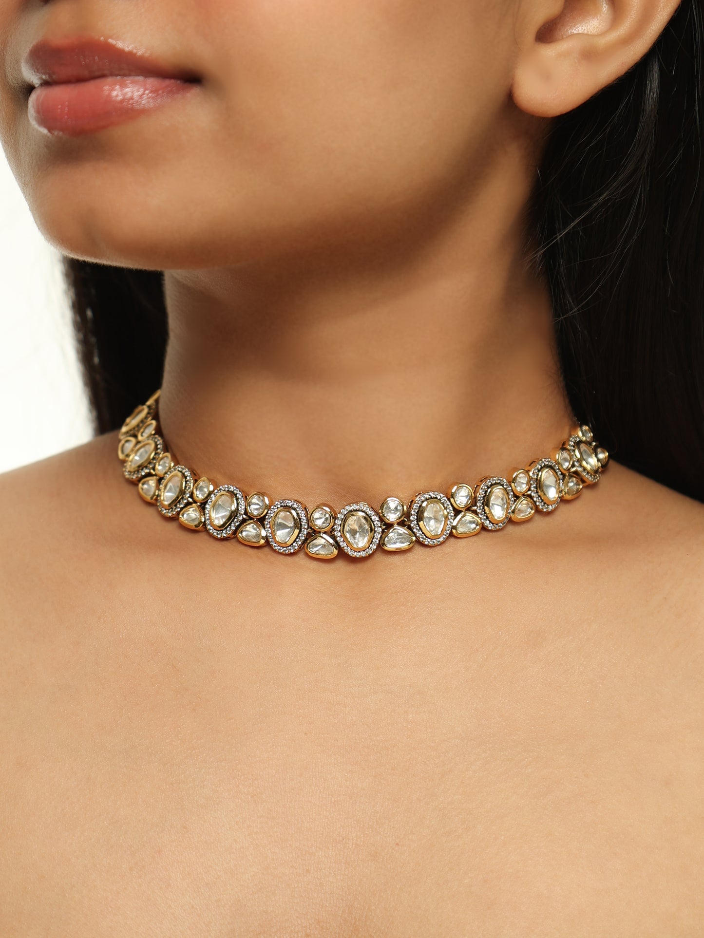 Noor Halo Polki Choker Necklace Set