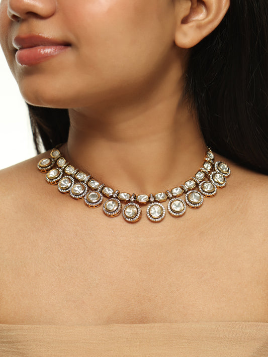 Aarini Halo Polki Choker Set