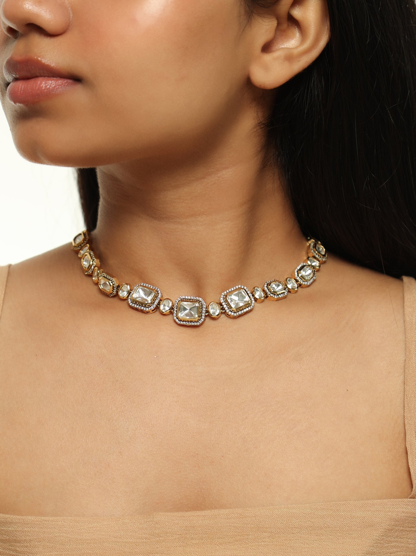 Ira Square Polki Choker Set