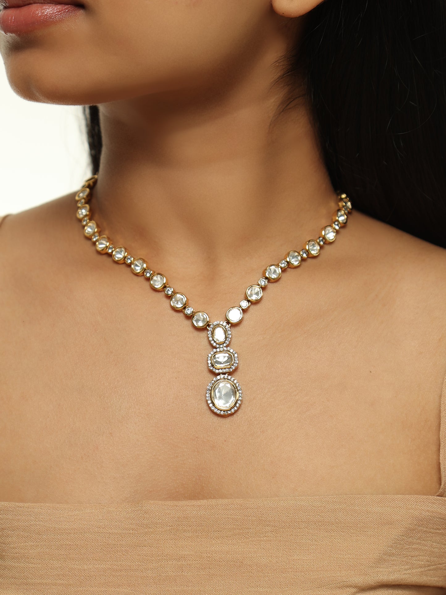 Mira Polki Pendant Necklace Set