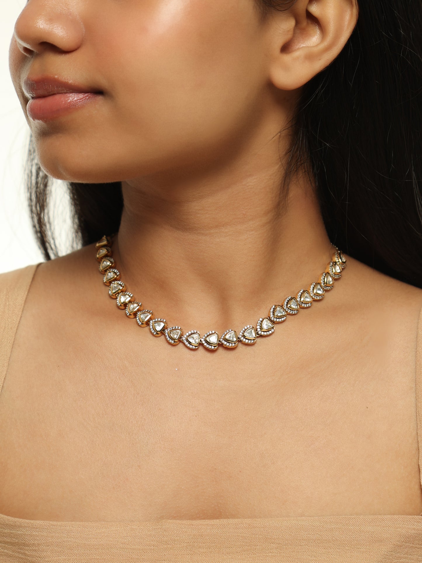 Trina Polki Delicate Necklace Set
