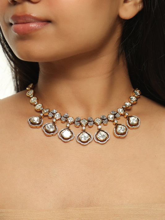 Aveline Polki Statement Necklace Set