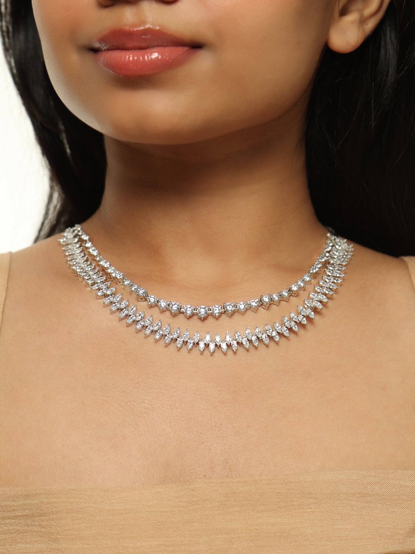Celeste Luxe Layered Diamond Necklace Set