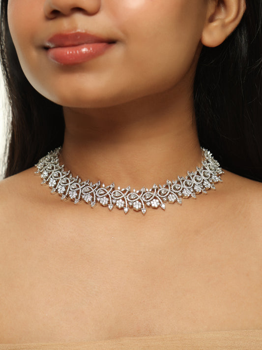 Royal Fleur Diamond Choker Set