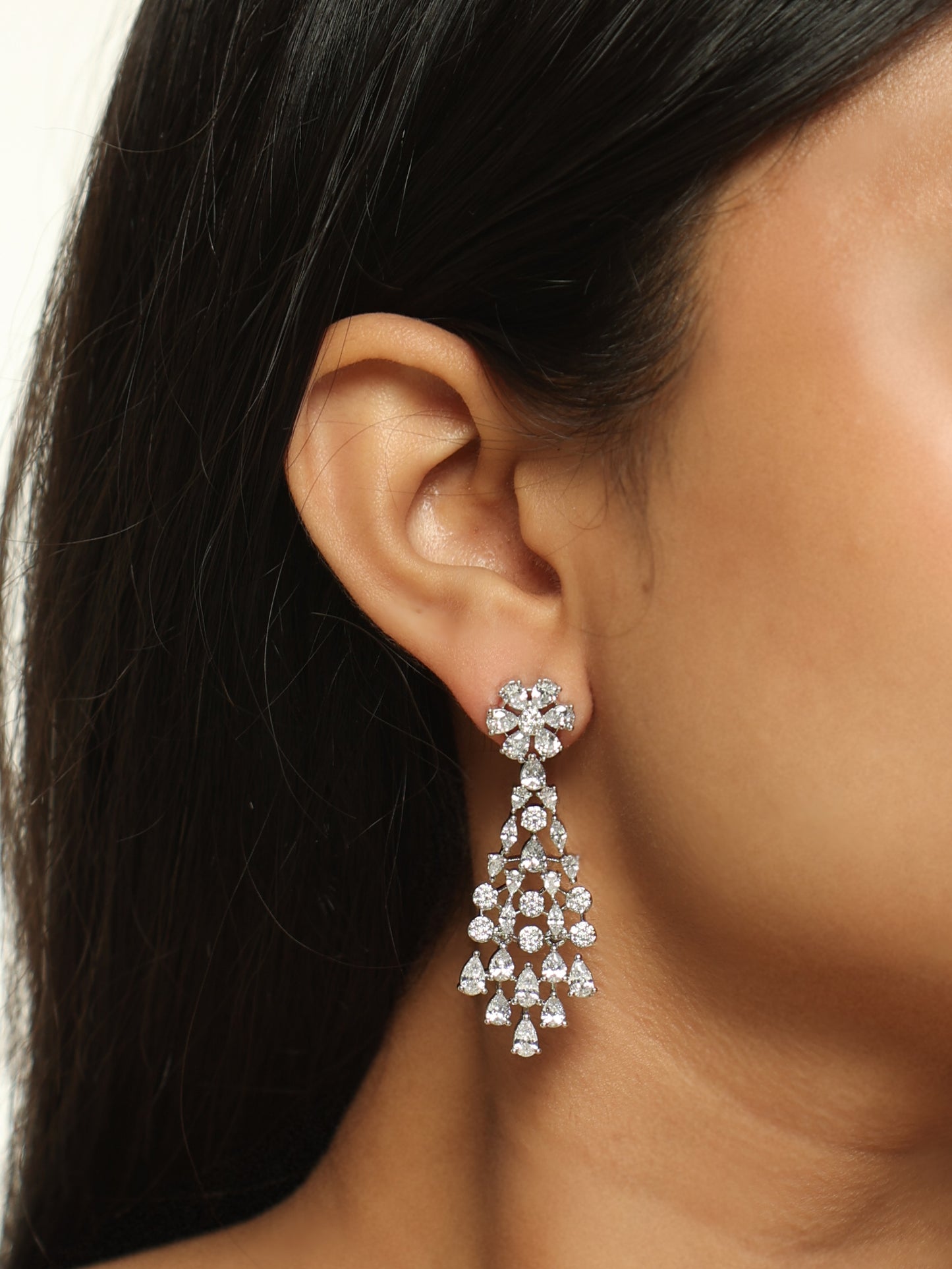 Regal Cascade Diamond Necklace Set