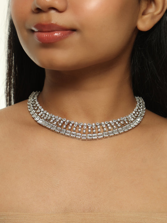 Regal Cascade Diamond Necklace Set