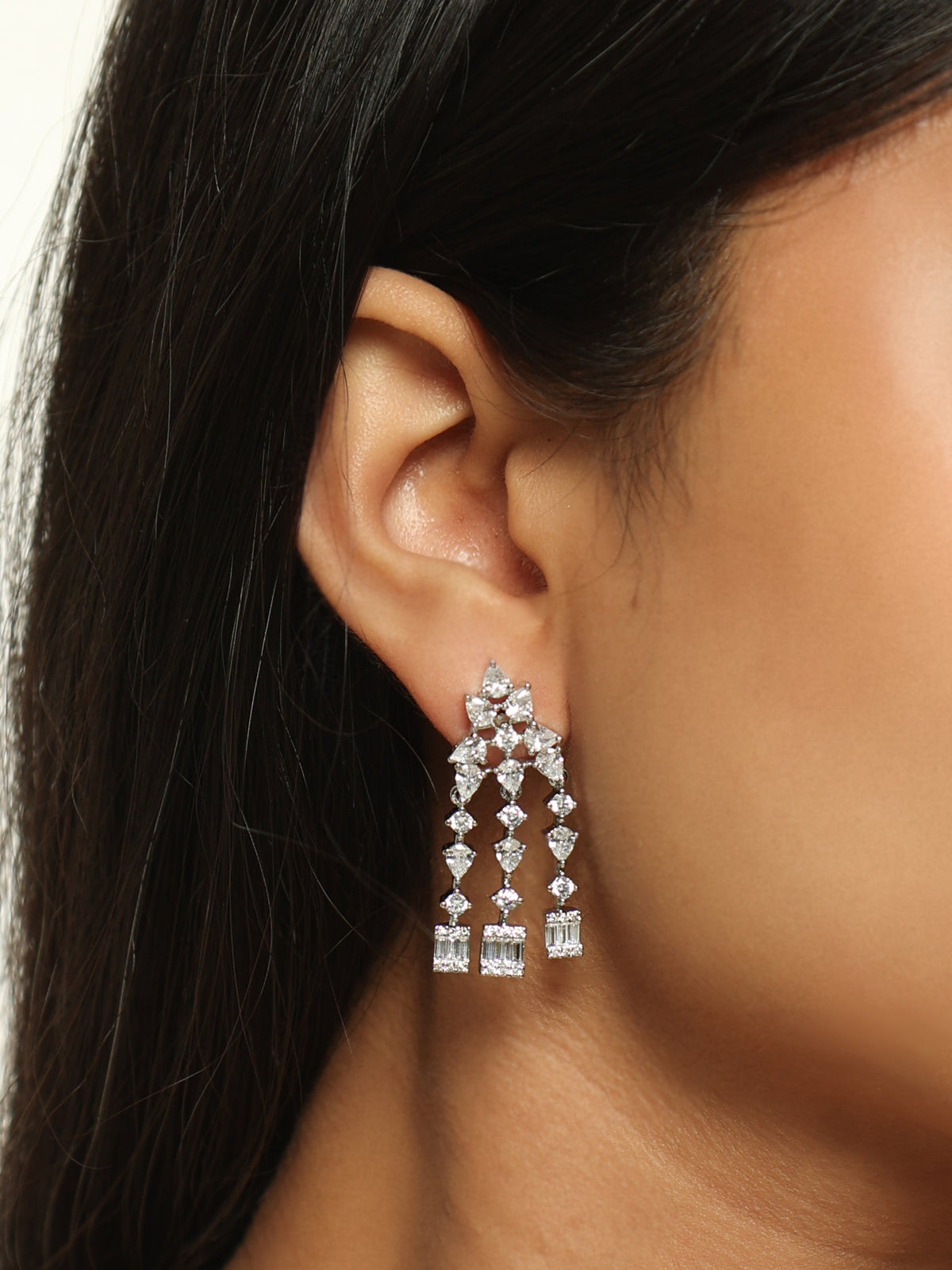 Regal Cascade Diamond Necklace Set