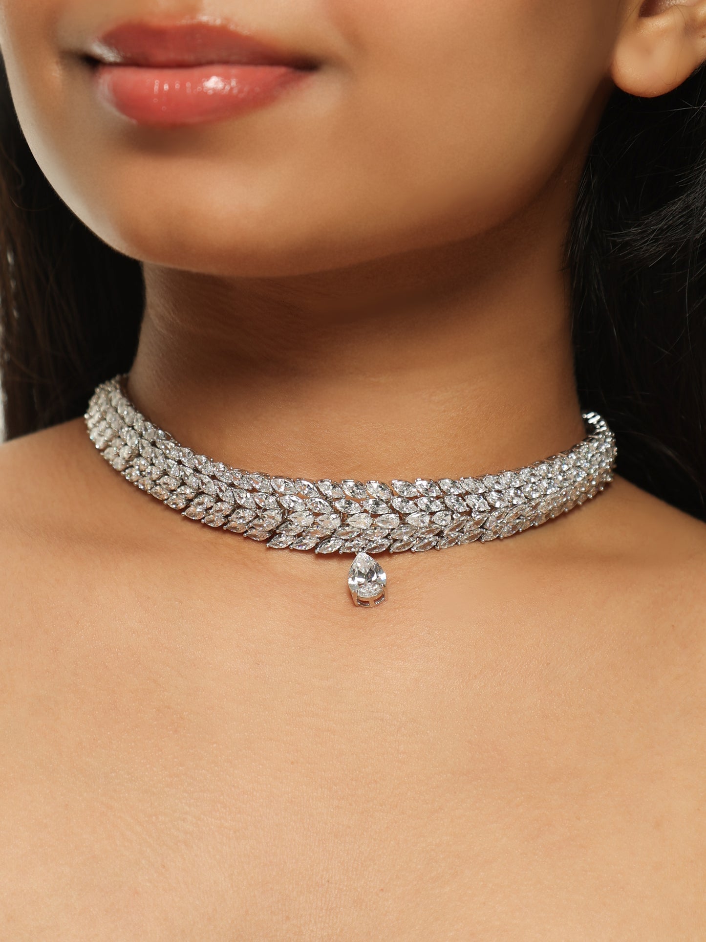 Celestia Marquise Diamond Choker Set