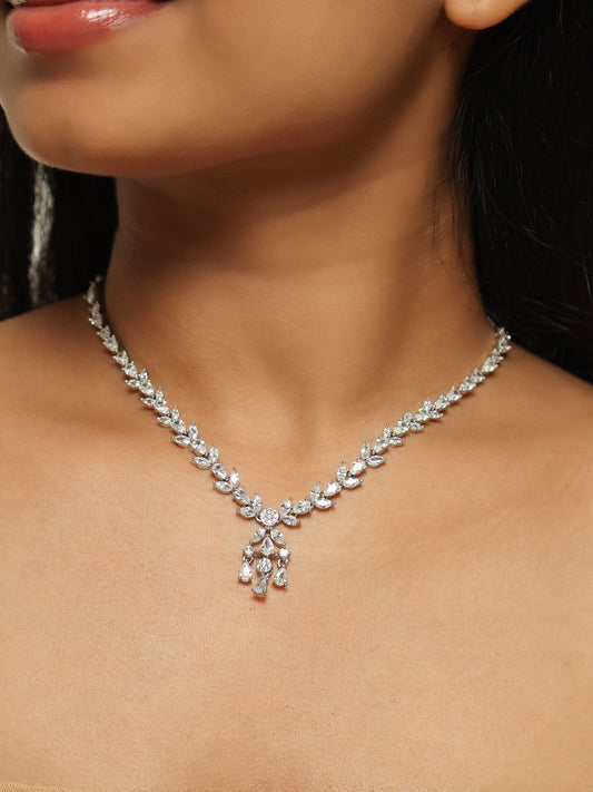 Celestial Vine Diamond Pendant Necklace Set